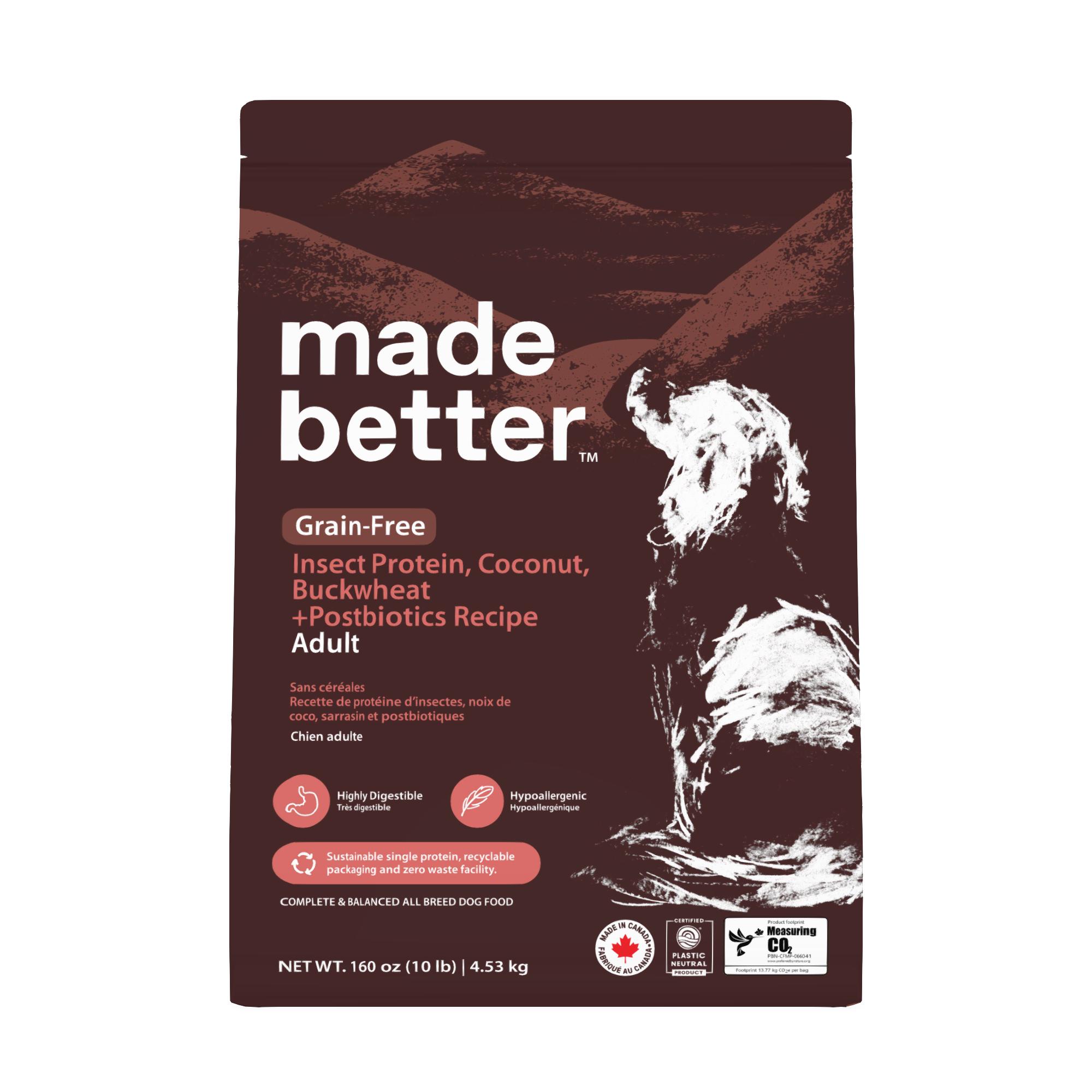 Made Better Insect Protein, Coconut, Buckwheat + Postbiotics Grain-Free Adult Dry Dog Food
