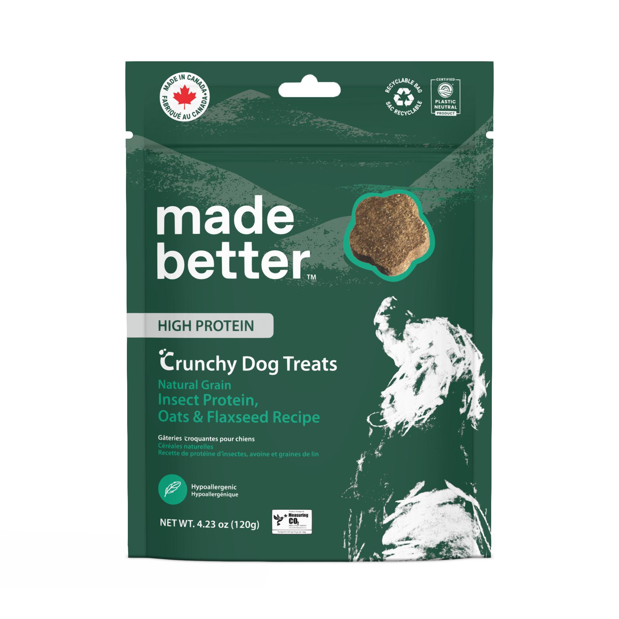 Made Better Insect Protein, Oats & Flaxseed Natural Grain Dog Treats
