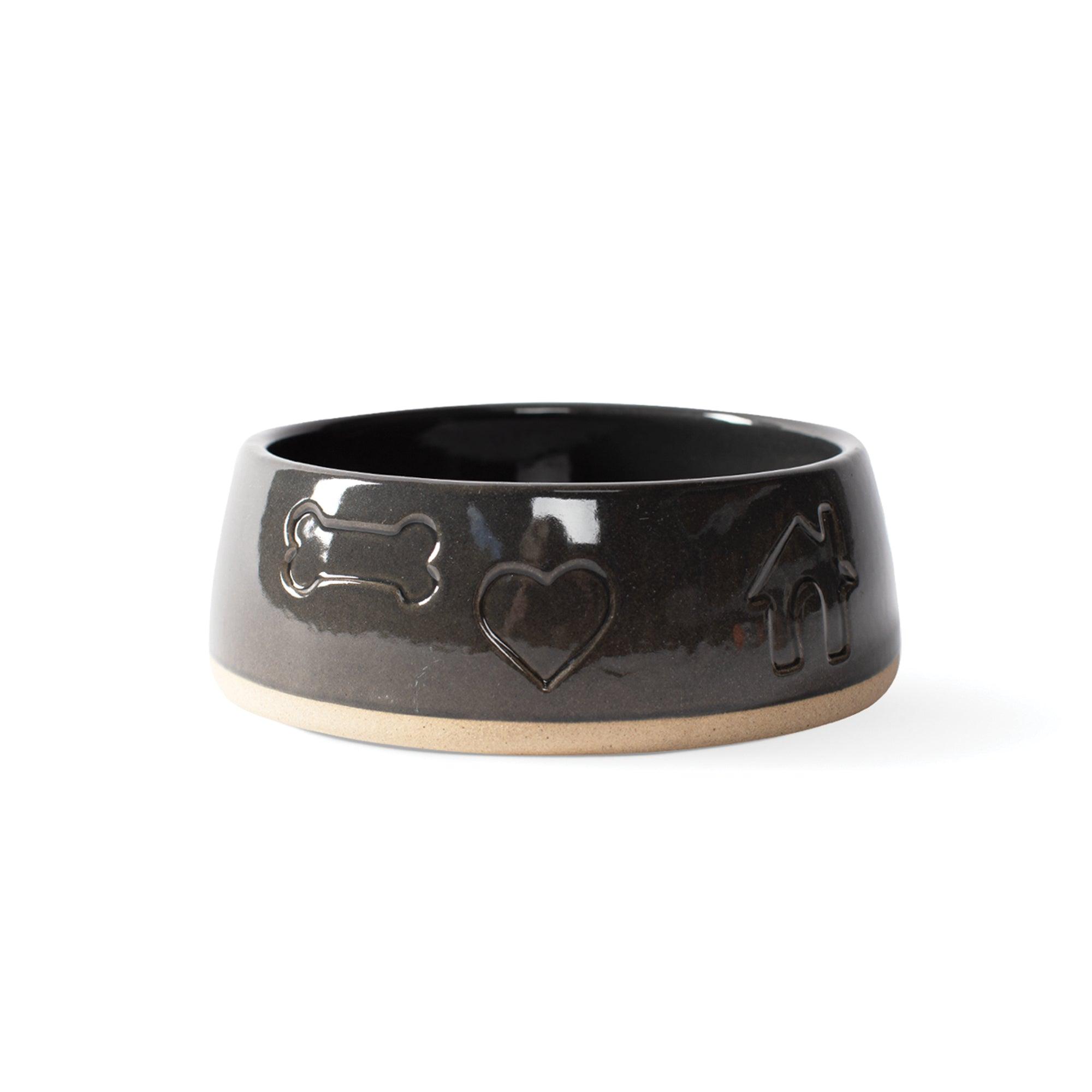 Pet Shop by Fringe Studio Treat Shapes Pet Bowl, Charcoal, Medium