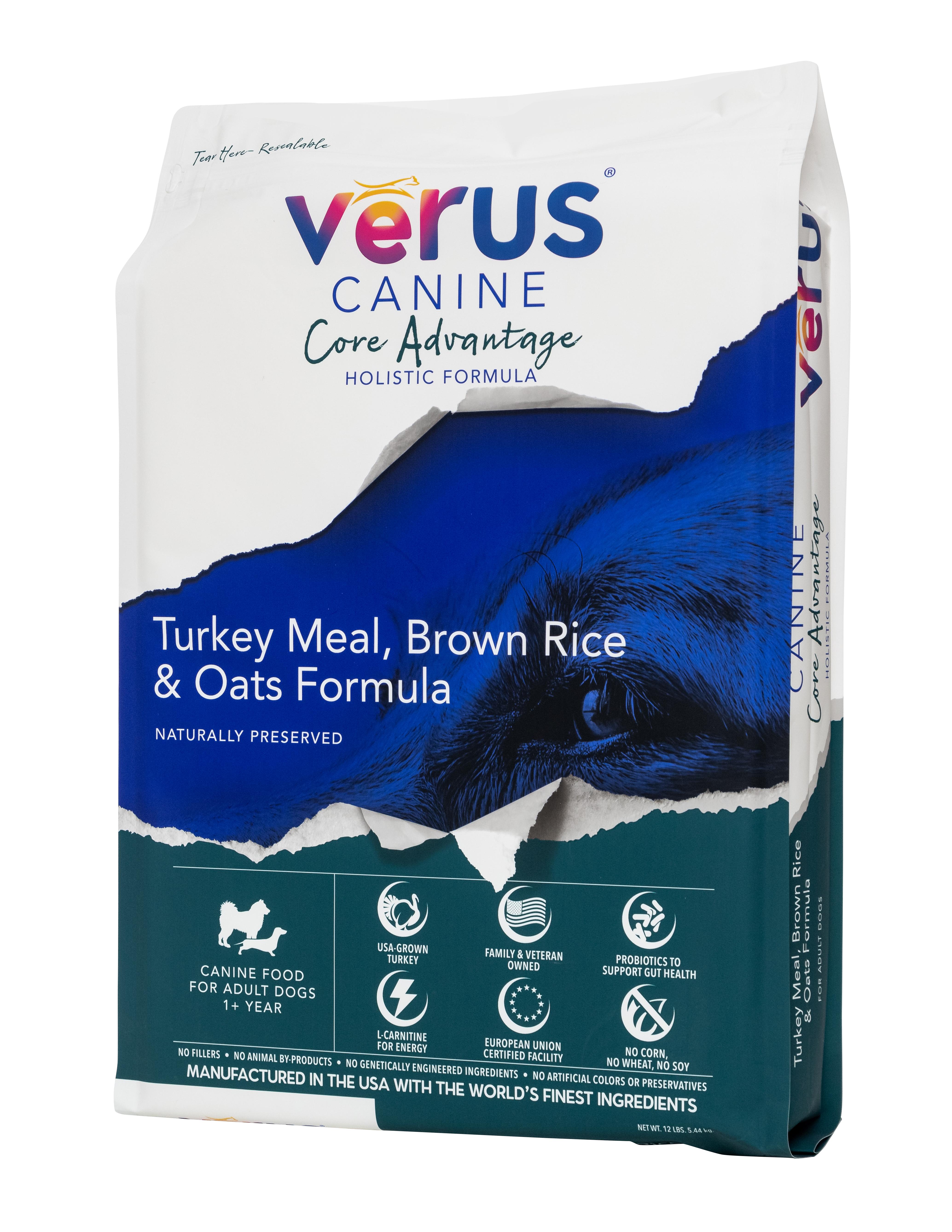 VeRUS Canine Core Advantage Turkey Meal, Brown Rice & Oats Dry Dog Food, 25-lb