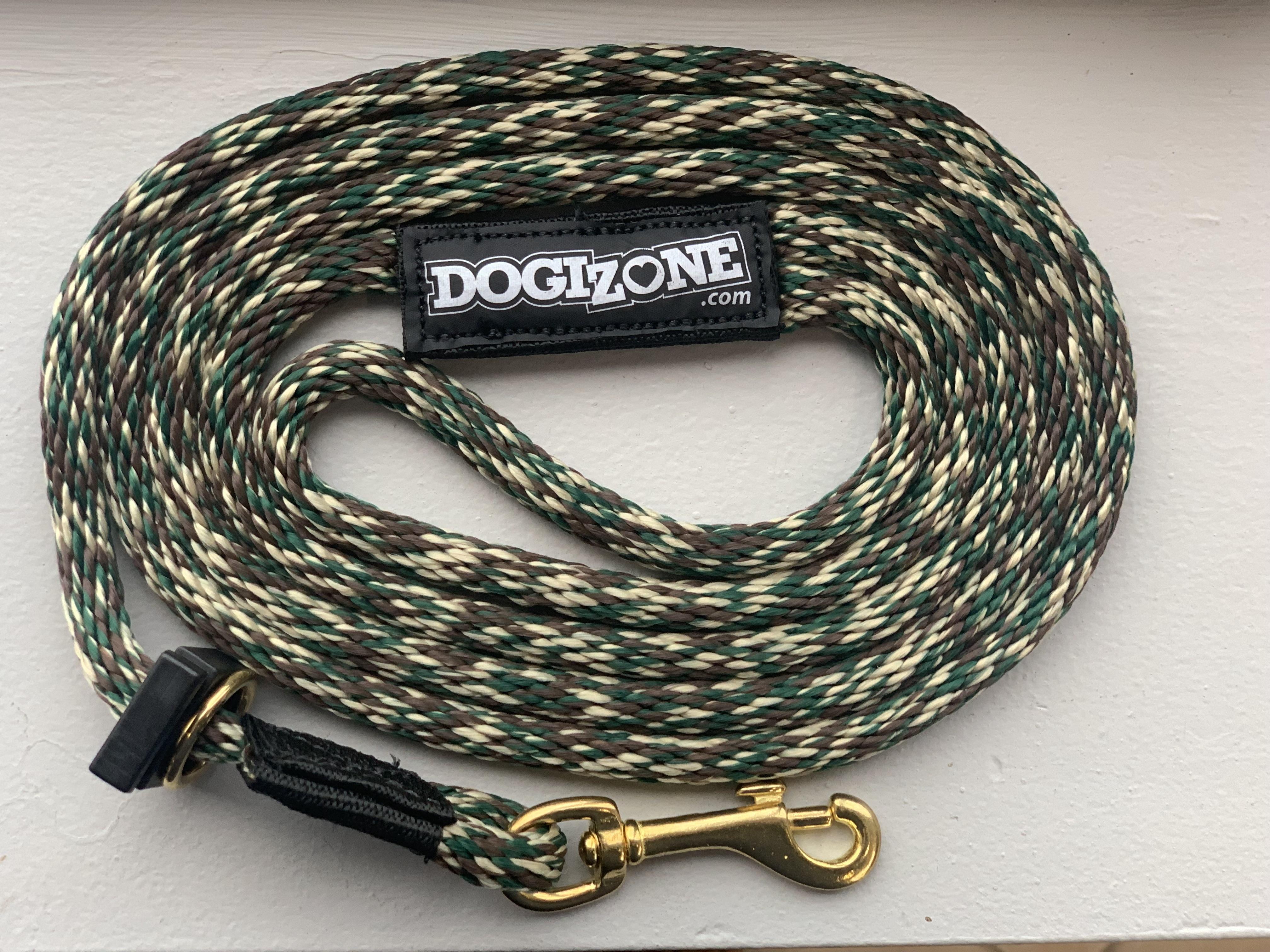 DogiZone Slip Dog Lead, Camouflage, 3/8-in x 6-ft