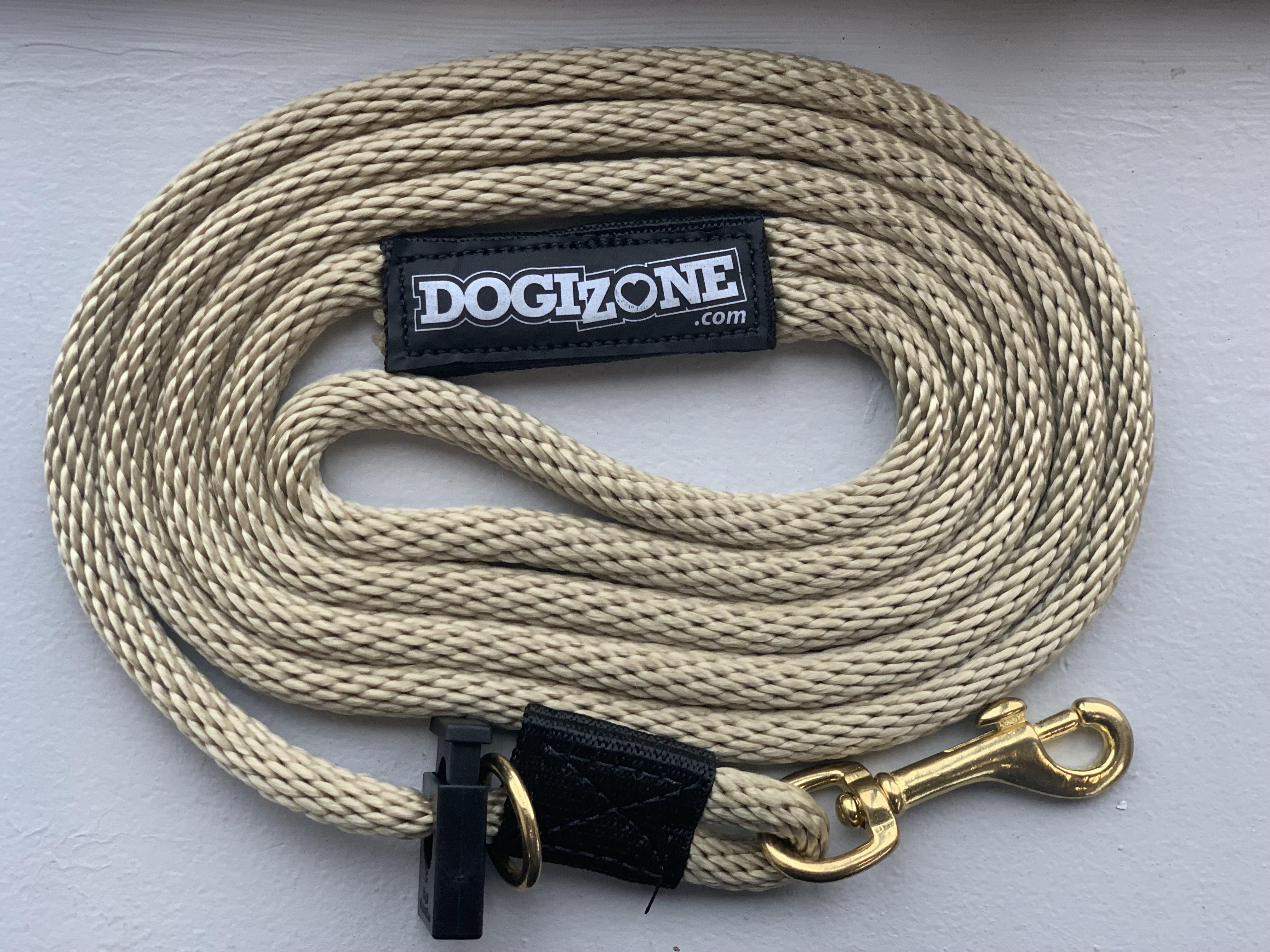 DogiZone Slip Dog Lead, Jute, 3/8-in x 6-ft