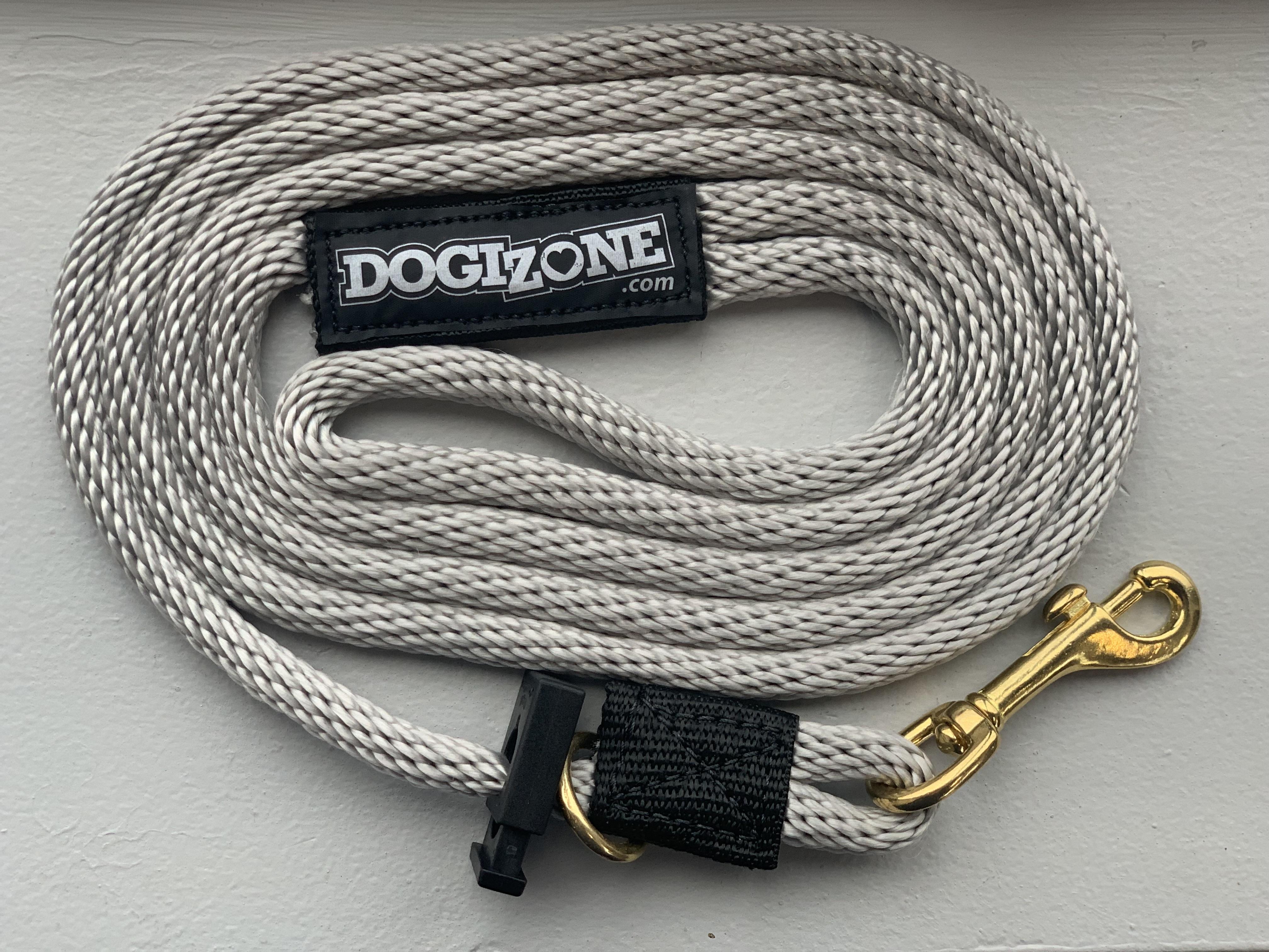 DogiZone Slip Dog Lead, Silver, 3/8-in x 6-ft