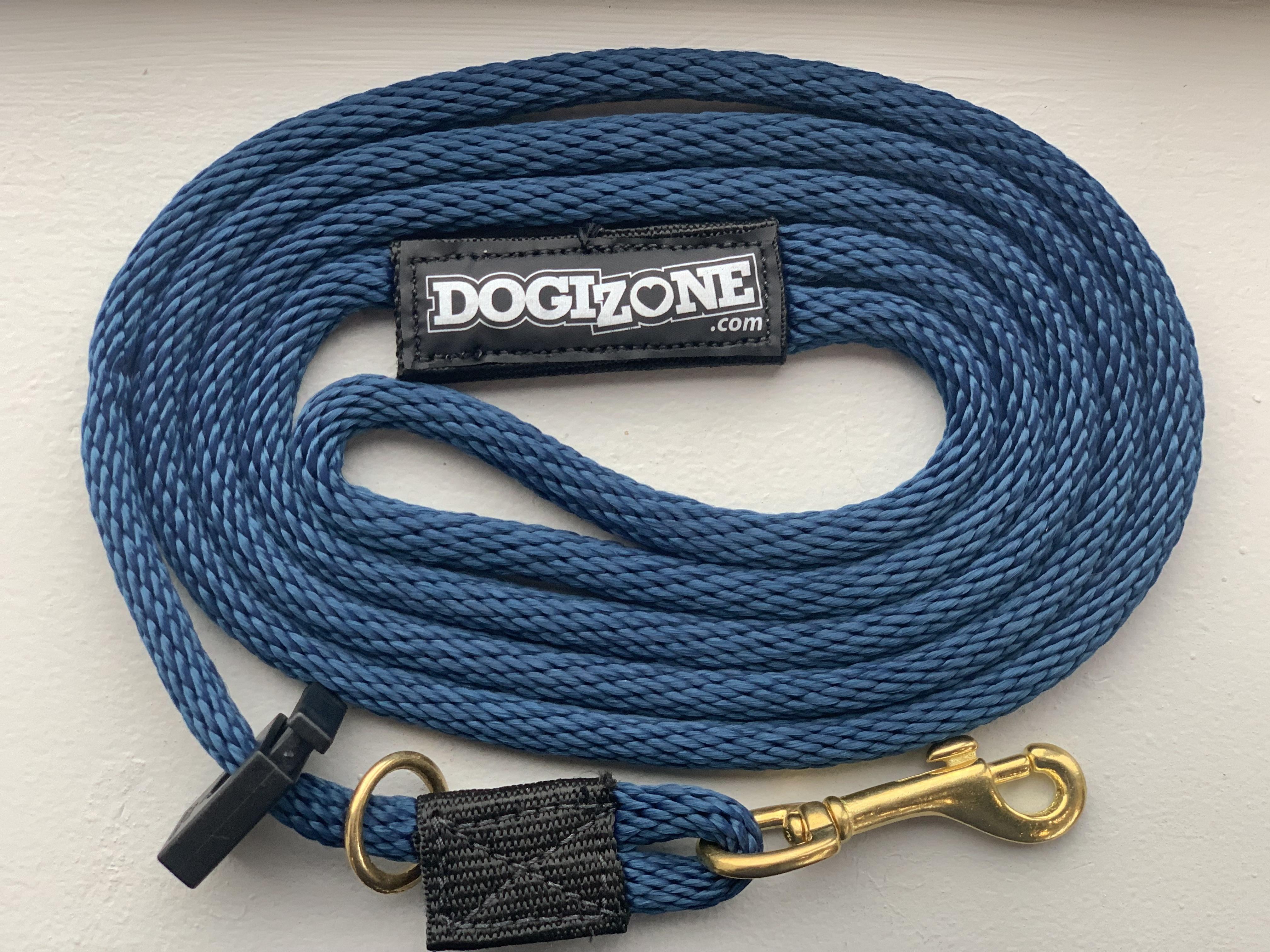 DogiZone Slip Dog Lead, Navy, 3/8-in x 6-ft