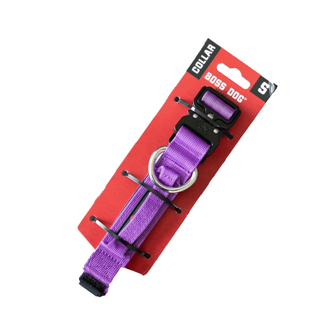 Boss Dog Tactical Dog Collar, Purple