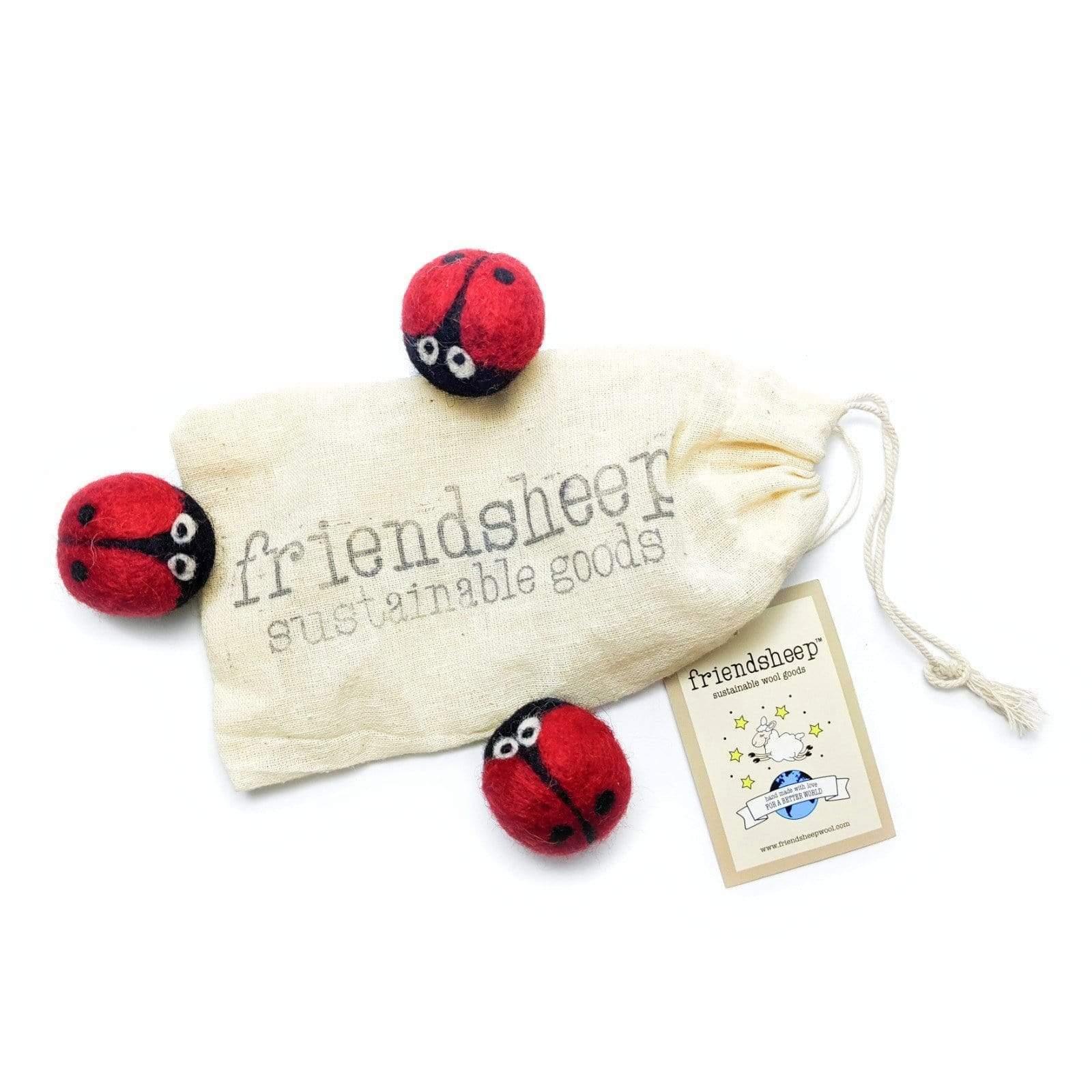 Friendsheep Gina the Ladybug & Friends Eco Wool Pet Toy