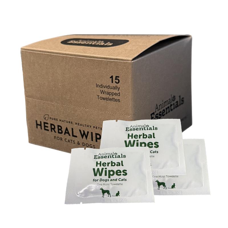 Animal Essentials Herbal Ear Wipes for Dogs & Cats, 15-count
