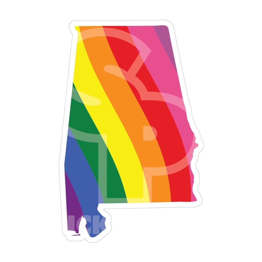 Sticker Pack Alabama State Pride Sticker, Large, 4-in