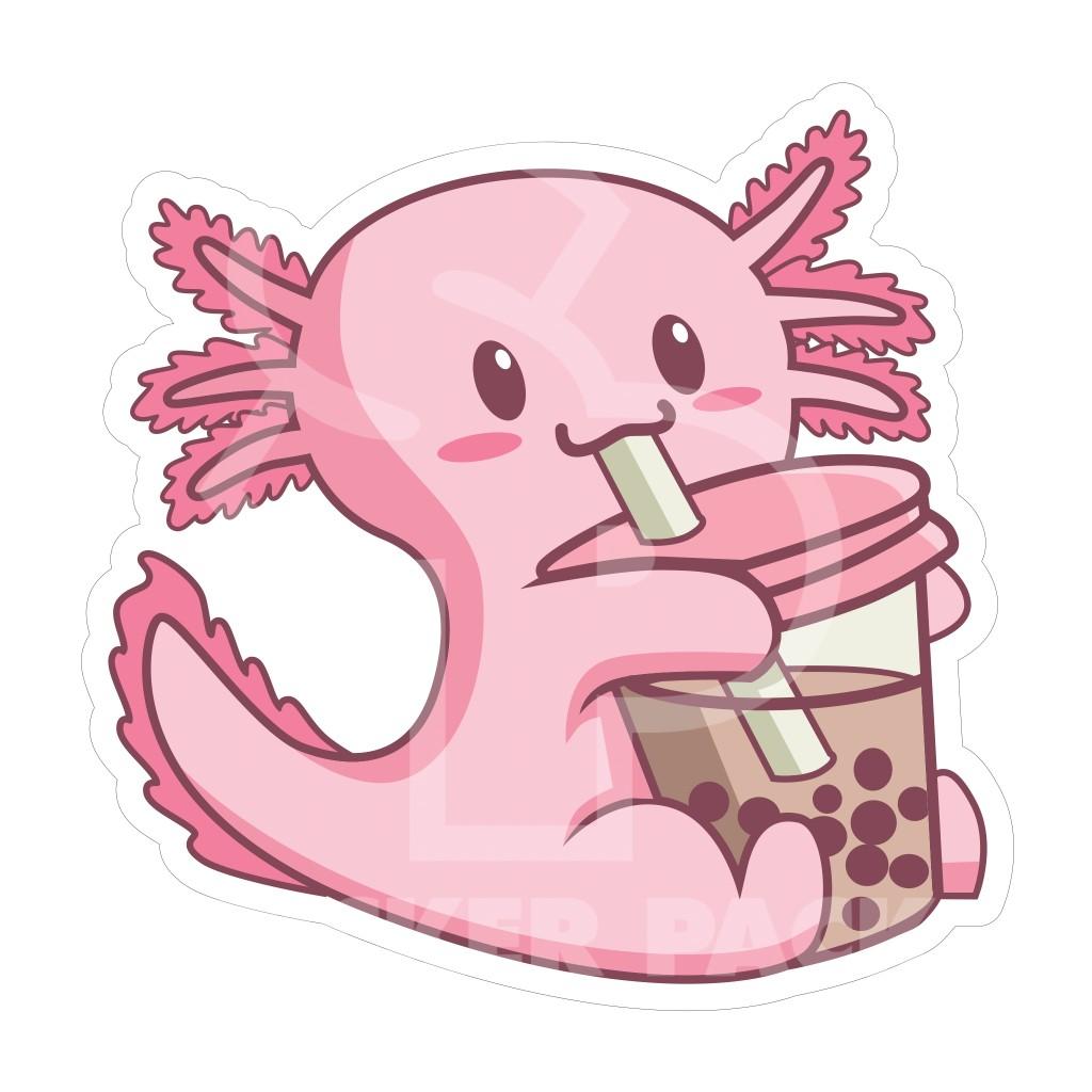 Sticker Pack Axolotl Boba Sticker