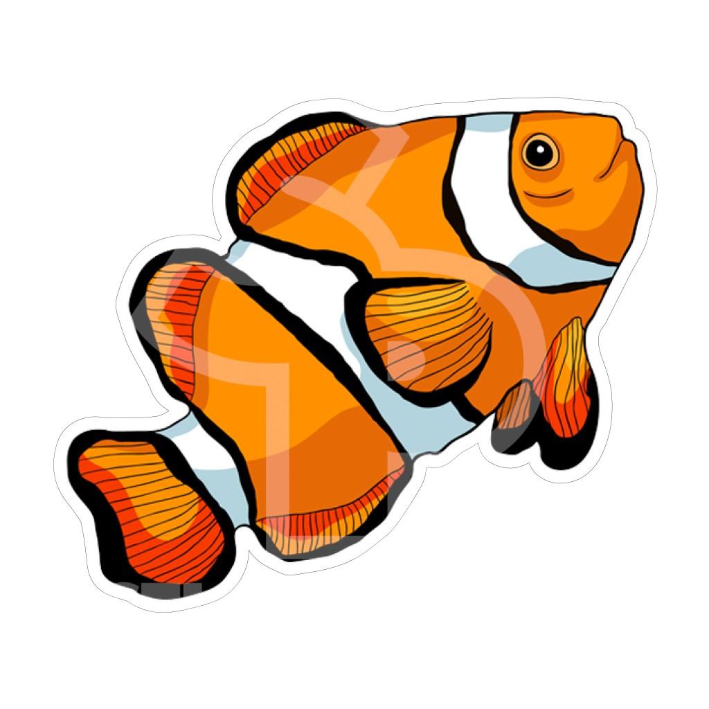 Sticker Pack Clownfish Sticker, Small, 2-in