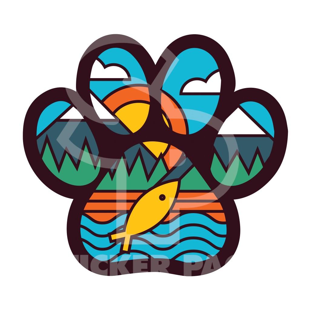 Sticker Pack Fish Paw Sticker