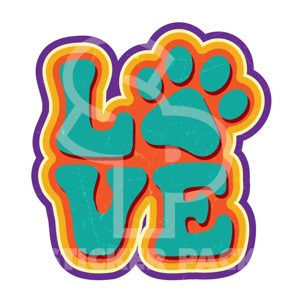 Sticker Pack Love Text Sticker, Small, 2-in