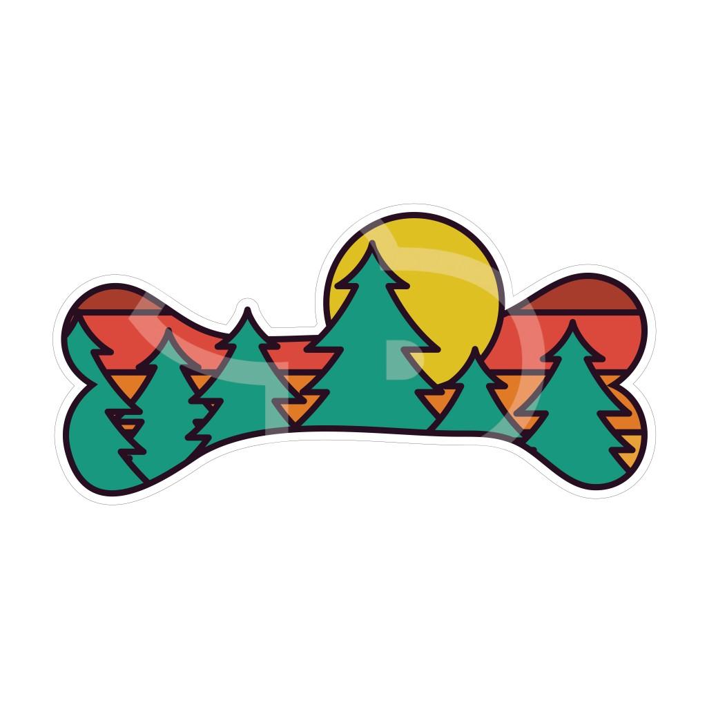 Sticker Pack Nature Bone Sticker, Large, 4-in