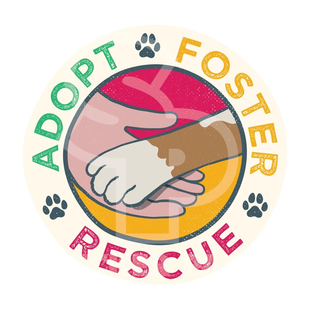 Sticker Pack Paw Rescue Foster & Adopt Sticker, Large, 4-in