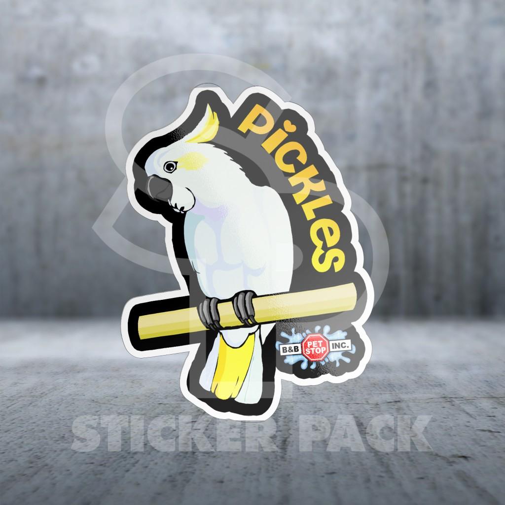 Sticker Pack Pickles the Cockatoo Sticker, Large, 4-in