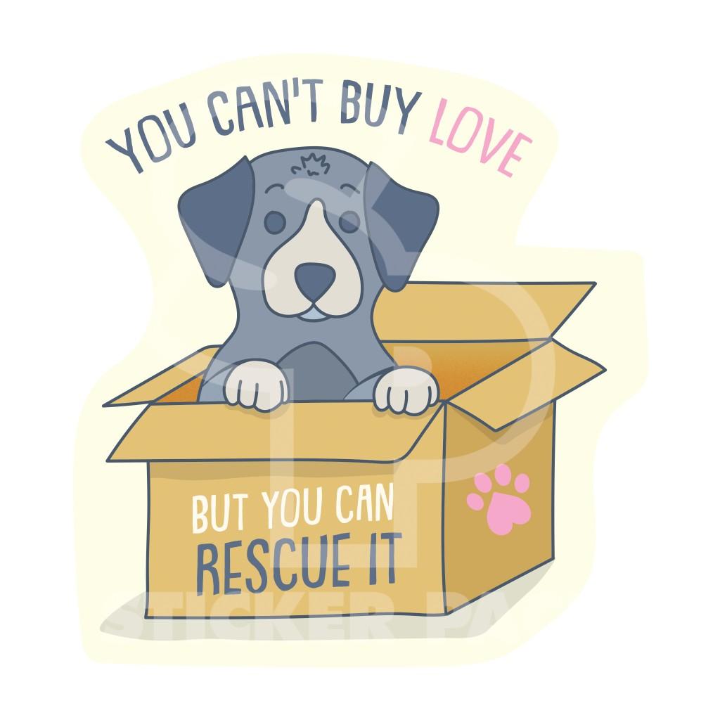 Sticker Pack Rescue Love Sticker, Large, 4-in