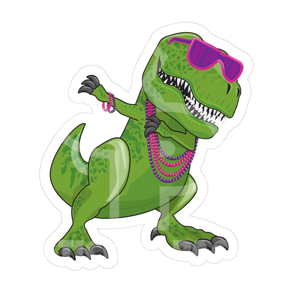 Sticker Pack T. Rex Dab Sticker, Large, 4-in
