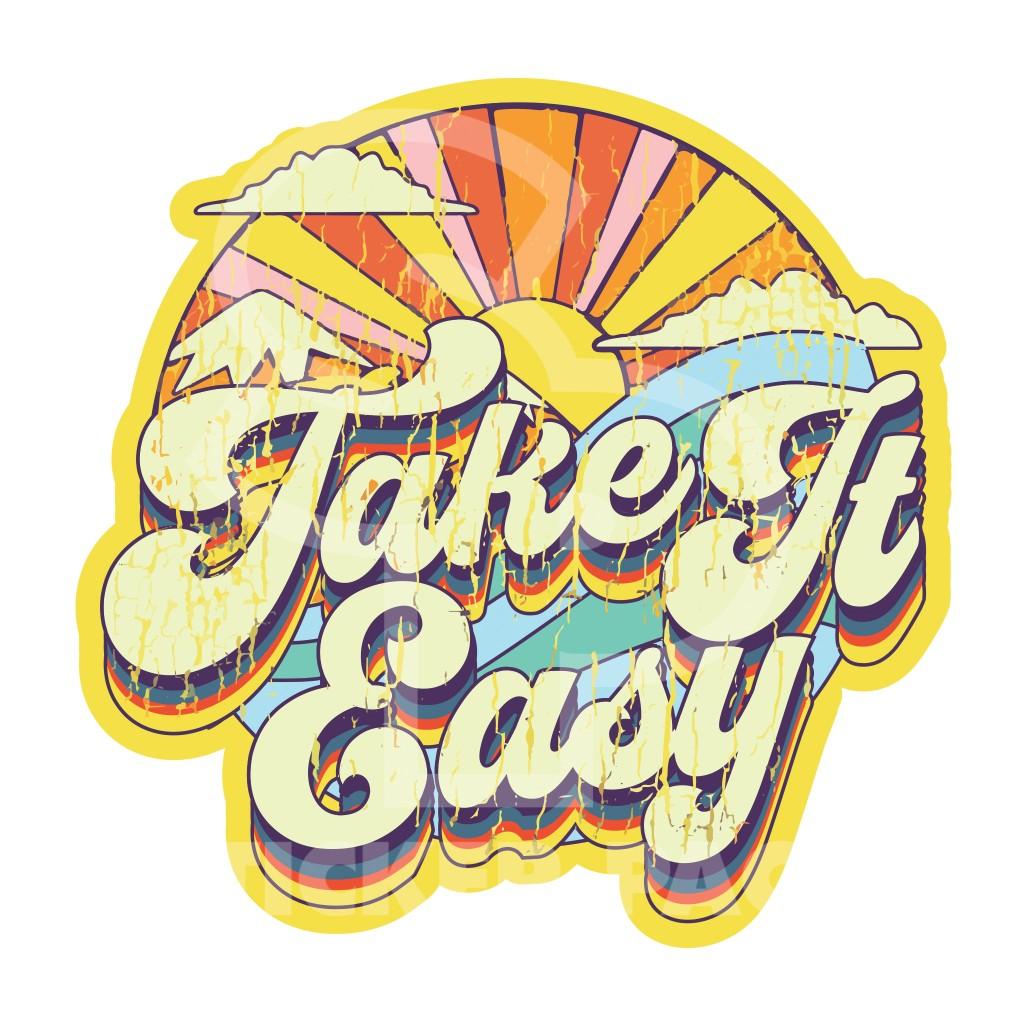 Sticker Pack Take It Easy Sticker, Small, 2-in
