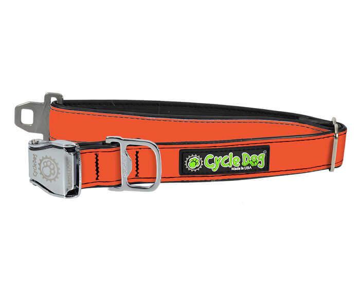 Cycle Dog Collar with Plastic Buckle for Dogs, Orange MAX Reflective, Medium