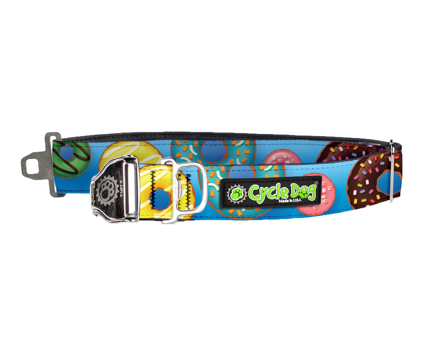 Cycle Dog RegWidth Collar with Metal Buckle for Dogs, Donuts, Medium