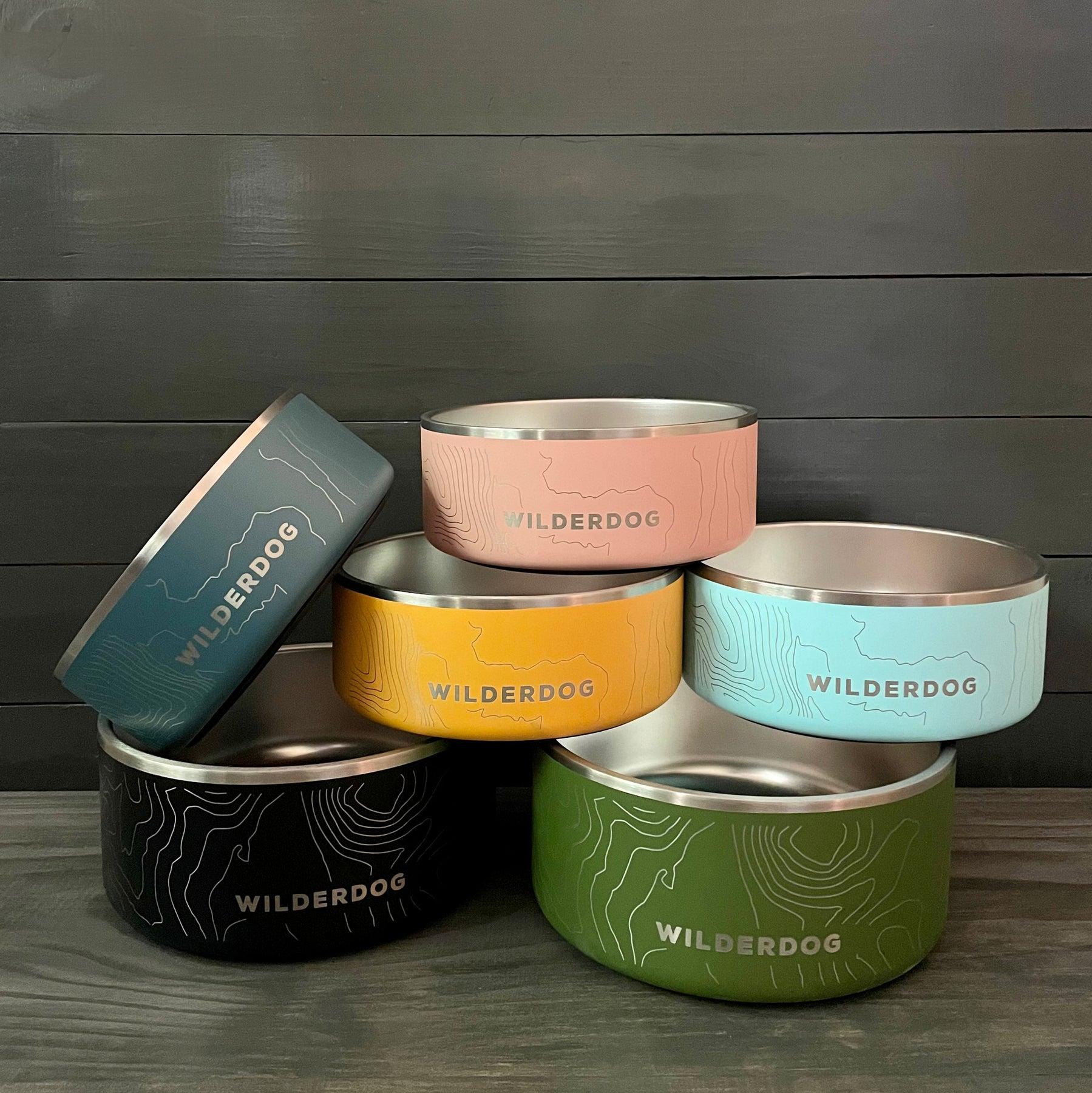 Wilderdog Stainless Steel Dog Bowl, Mustard, 32-oz
