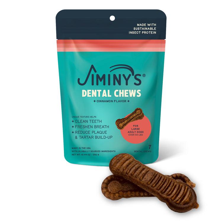 Jiminy's Cinnamon Flavor Dental Chews for Large Dogs, 7-count