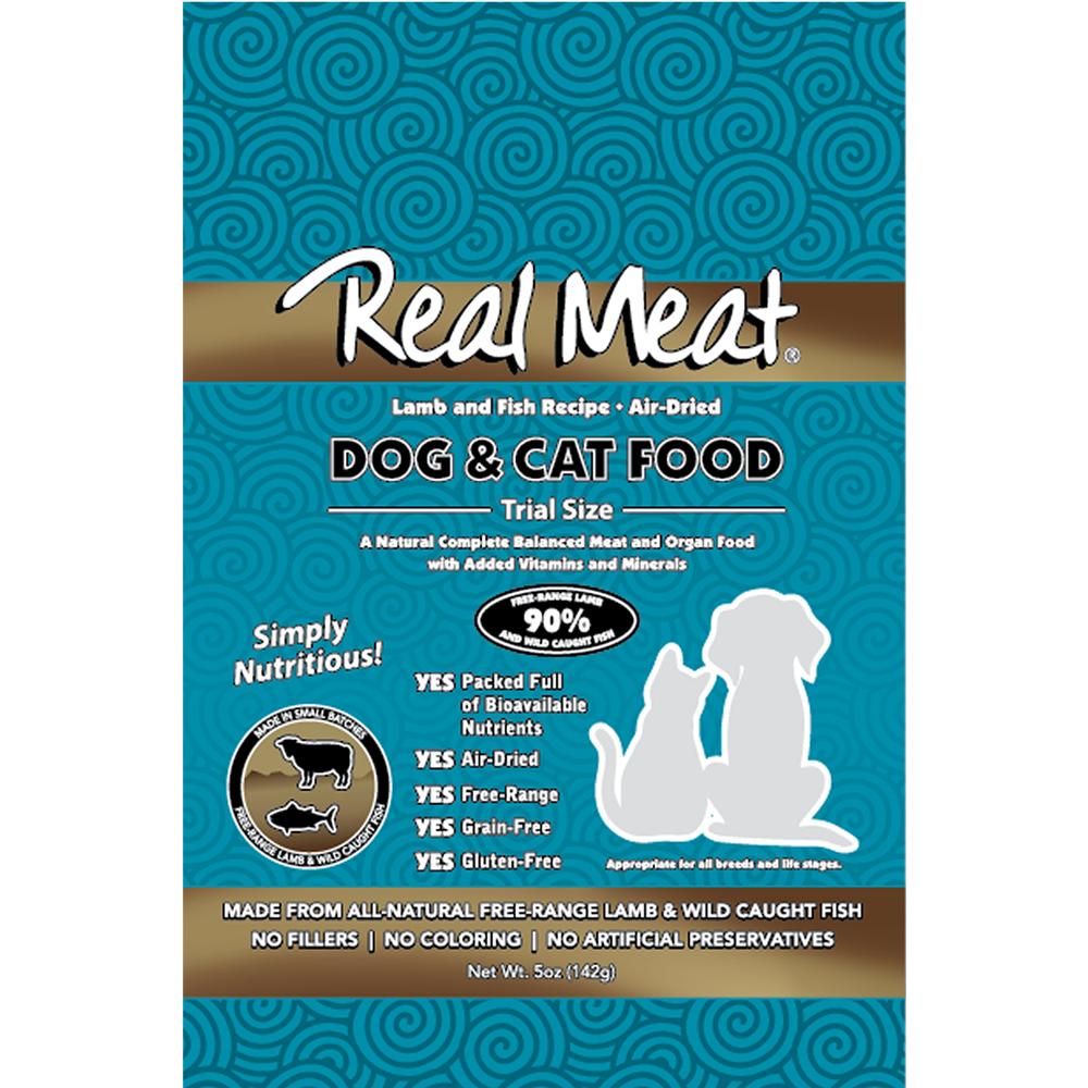 The Real Meat Company 90% Lamb & Fish Air-Dried Dog & Cat Food, 5-oz