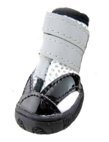 Alldogboots Sporthos Summer Dog Shoes, Black & White, Size 7
