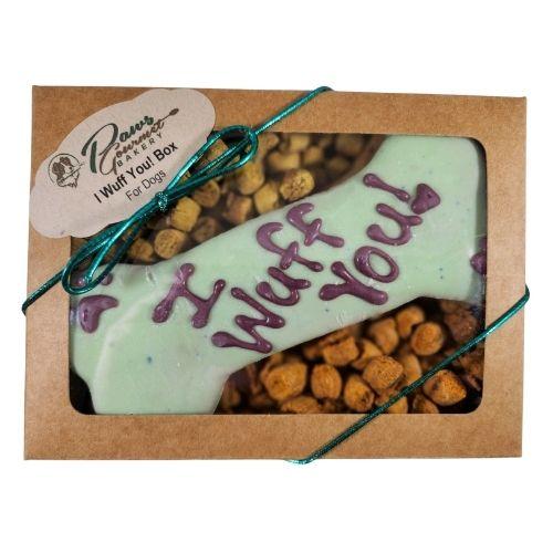 Paws Gourmet Bakery I Wuff! You Box Dog Treats, 2 bones + 2-oz (**)