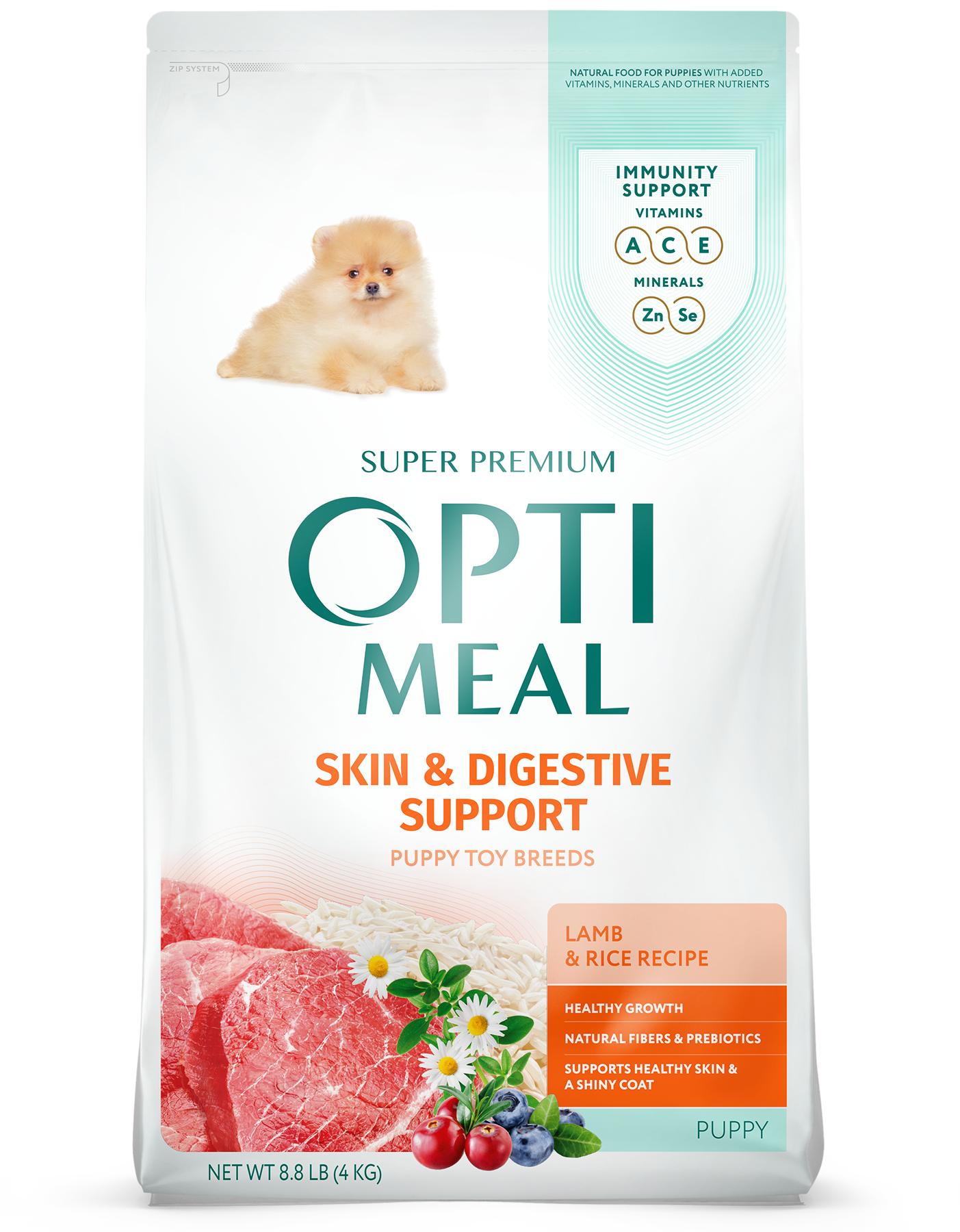 OptiMeal Skin & Digestive Support Lamb & Rice Puppy Toy Breed Dry Dog Food