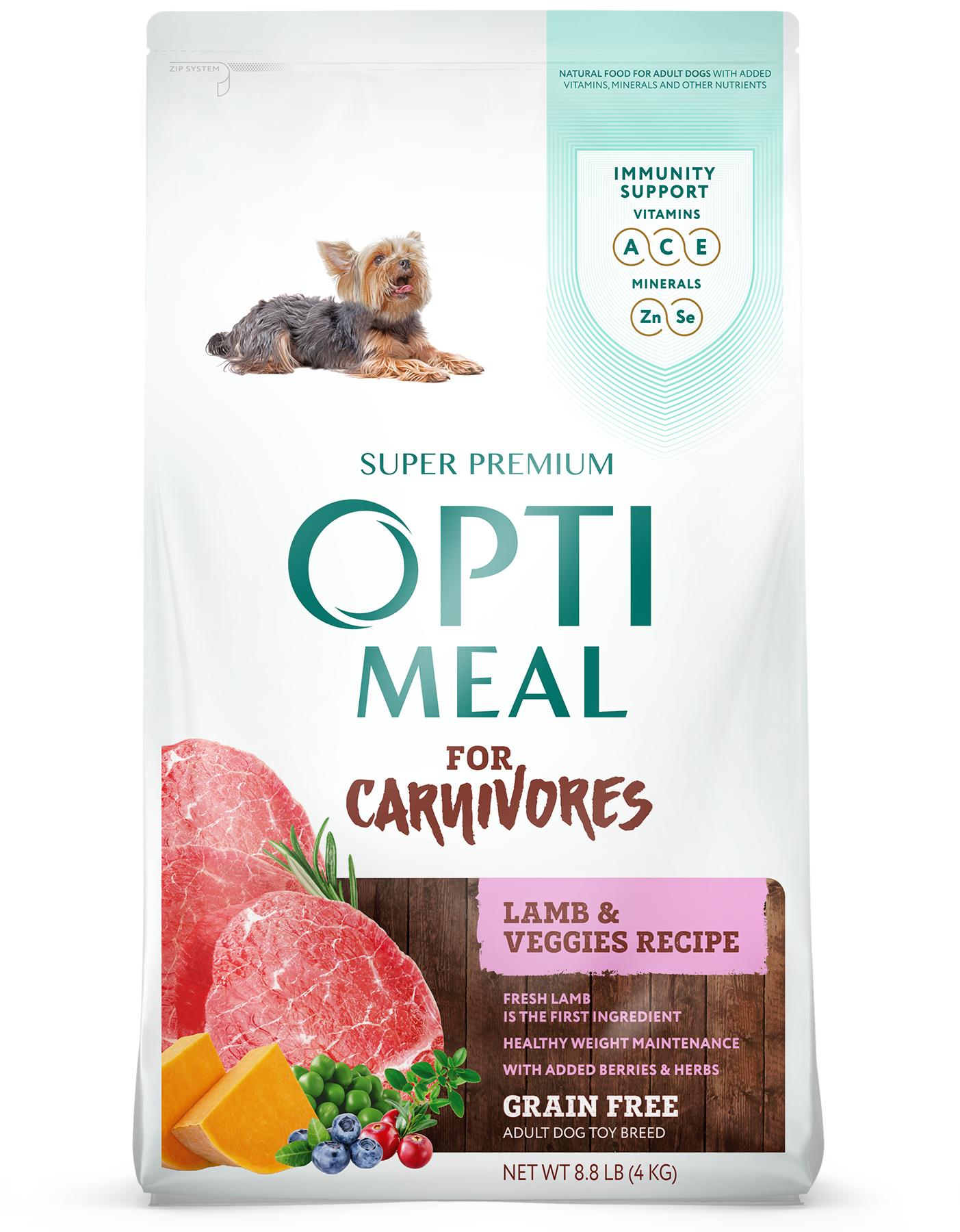 OptiMeal Weight Management Lamb & Veggies Toy Breed Dry Dog Food, 3.3-lb