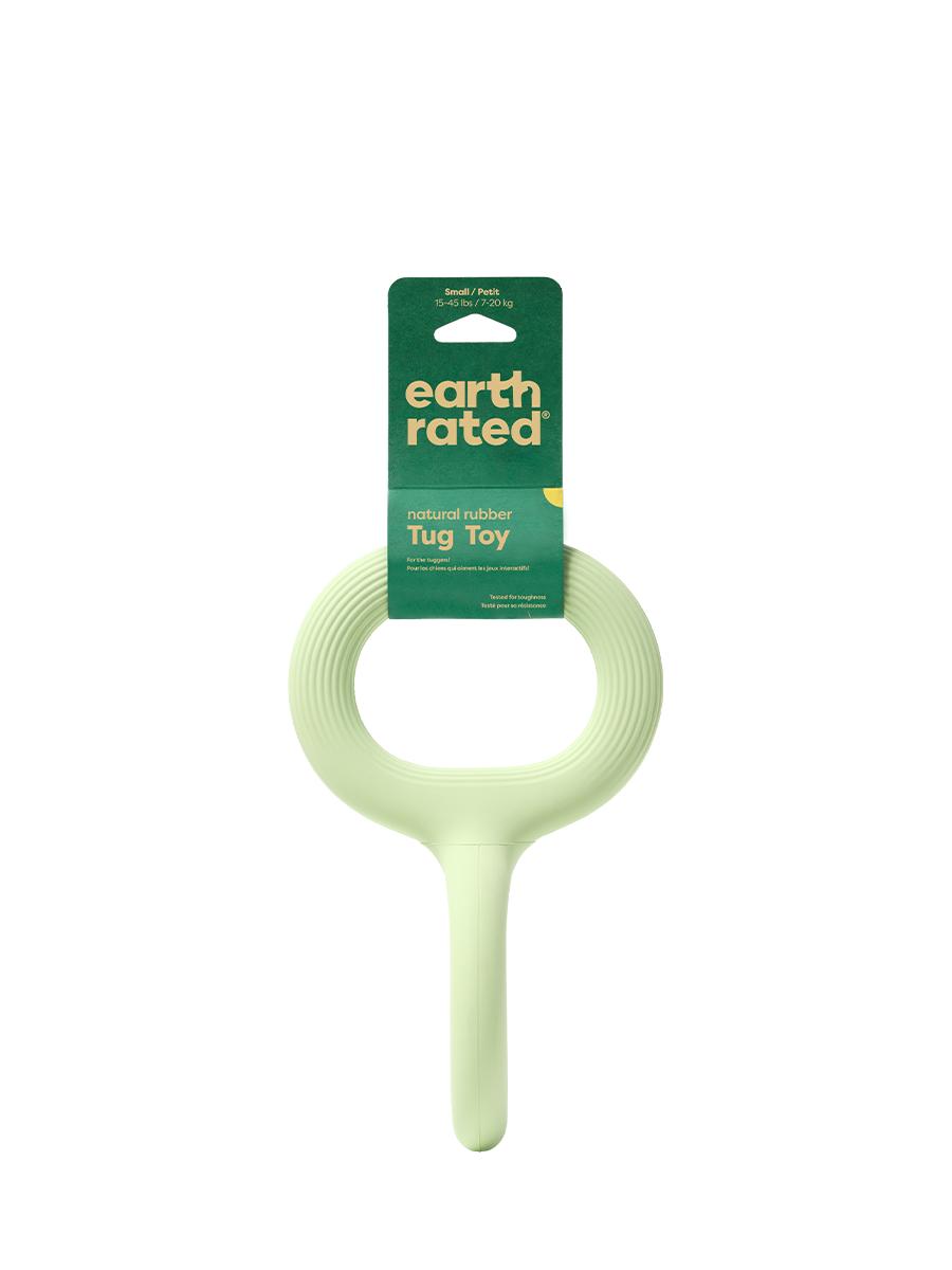 Earth Rated Natural Rubber Tug Dog Toy, Green