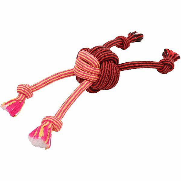 Mammoth Extra Flossy Chew Monkey Fist 4-Rope Ends Dog Toy, 14-in