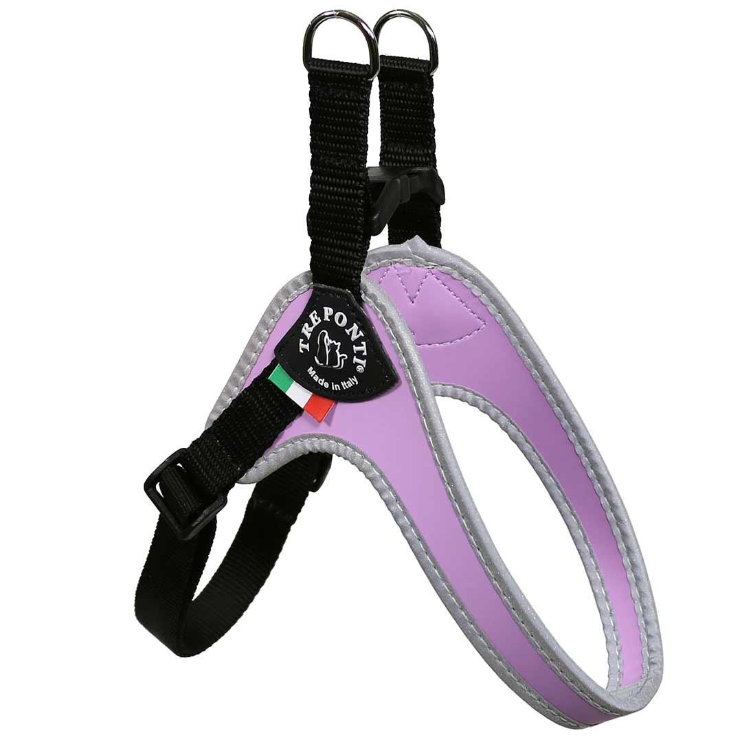 Tre Ponti Genesis Adjustable Belly Strap Dog Harness, Purple, 15-20-in