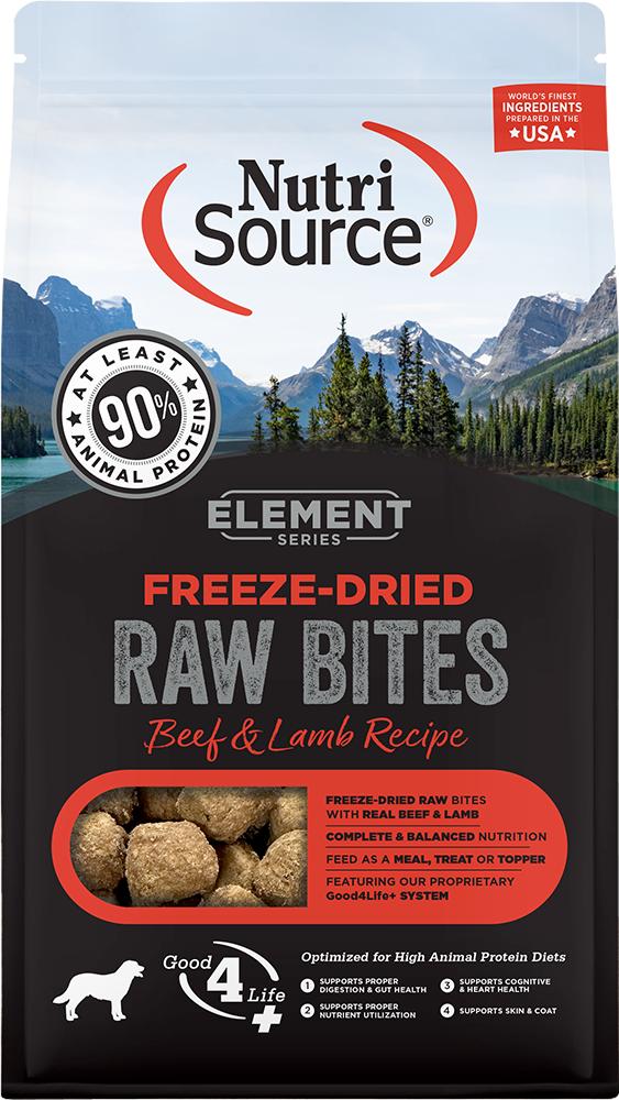 NutriSource Element Series Beef & Lamb Raw Bites Freeze-Dried Dog Food