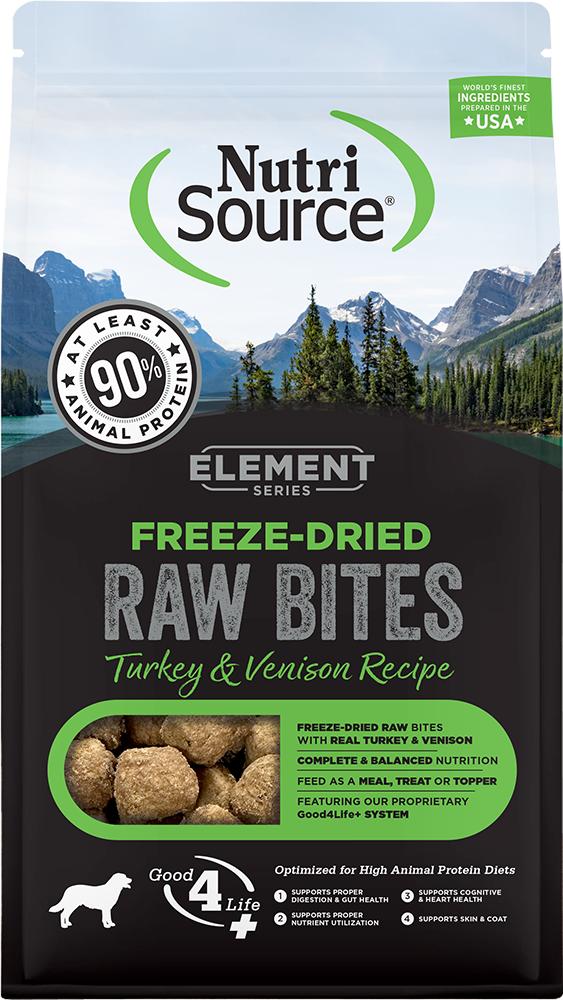 NutriSource Element Series Turkey & Venison Raw Bites Freeze-Dried Dog Food