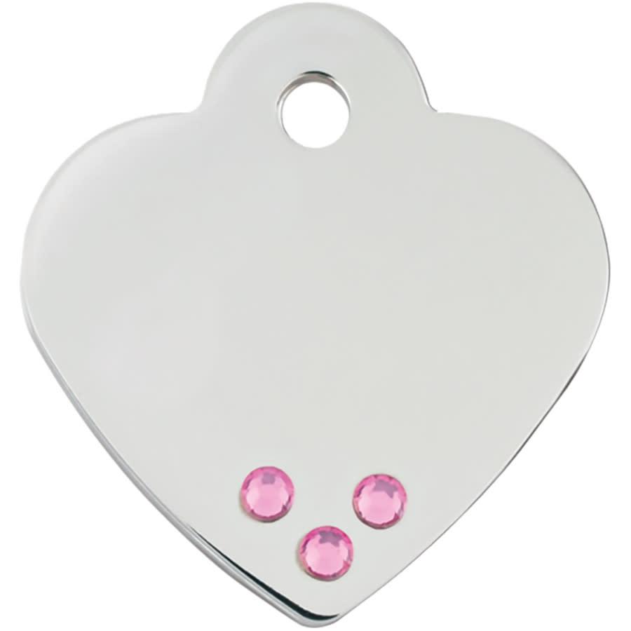 Quick-Tag Heart Diva Pink QTC Engravable Pet ID Tag, Small