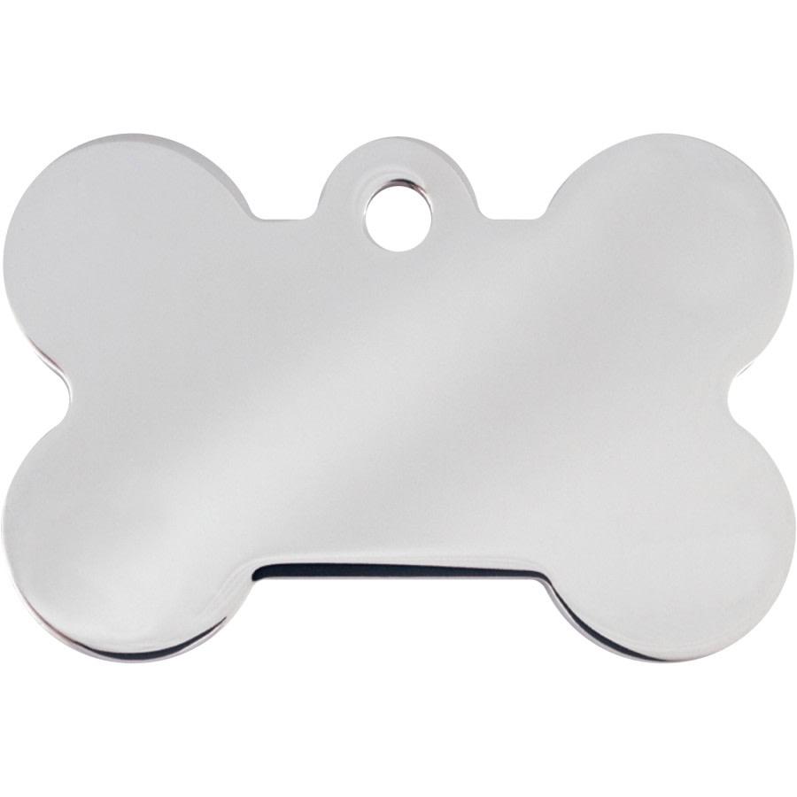 Quick-Tag Chrome Plated Bone Engravable Pet ID Tag, Large (Size: Bag)
