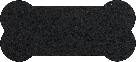 ORE Pet Skinny Bone Recycled Rubber Placemat, Black