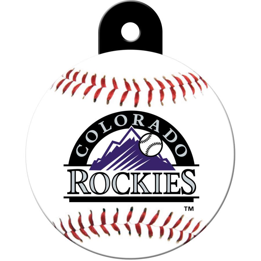 Quick-Tag CO Rockies Circle Engravable Pet ID Tag, Large