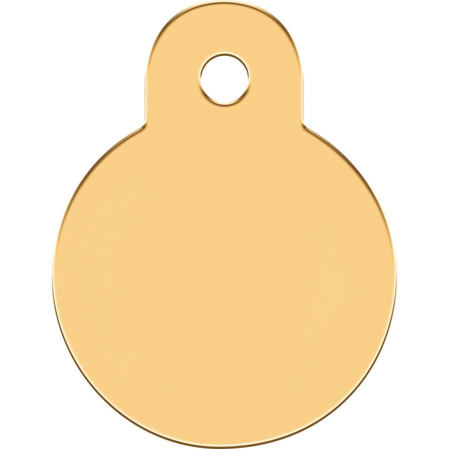 Quick-Tag Dark Gold Circle Engravable Pet ID Tag, Small (Size: Bag)