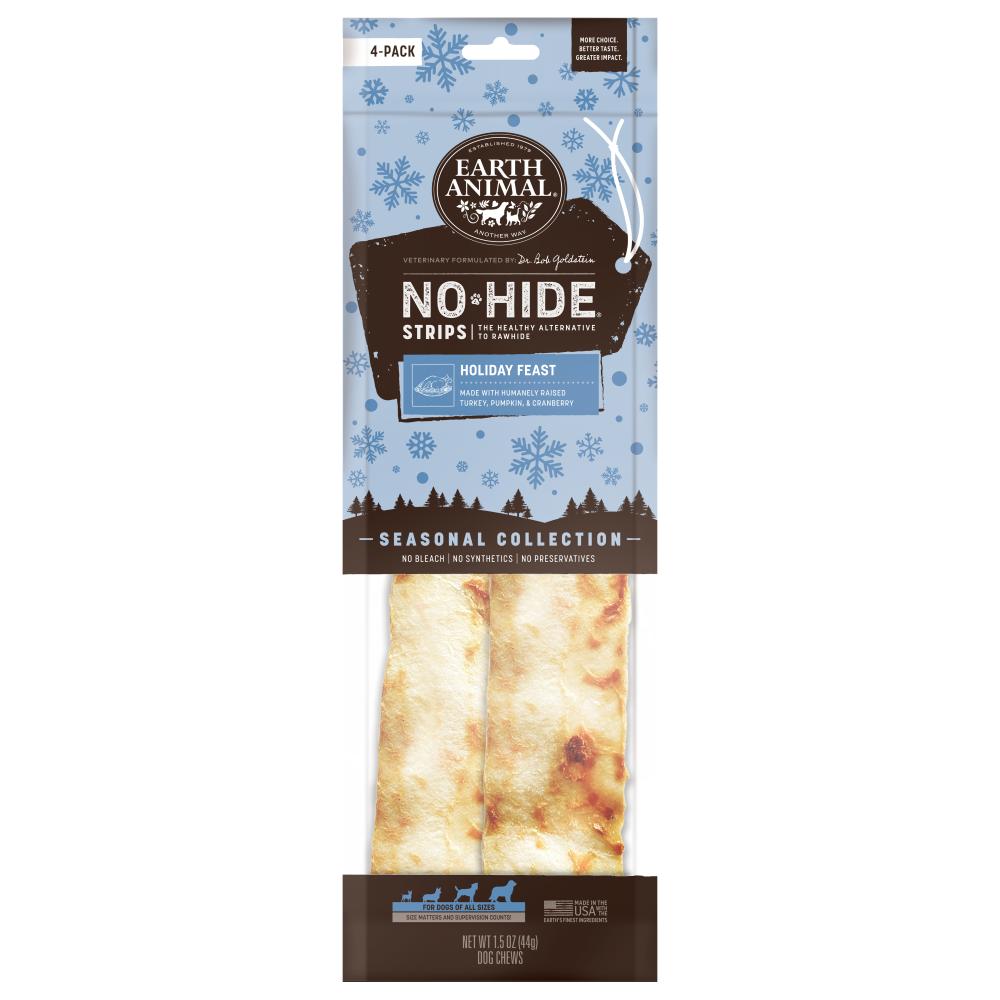 Earth Animal No-Hide Holiday The Feast Strips Dog Treats