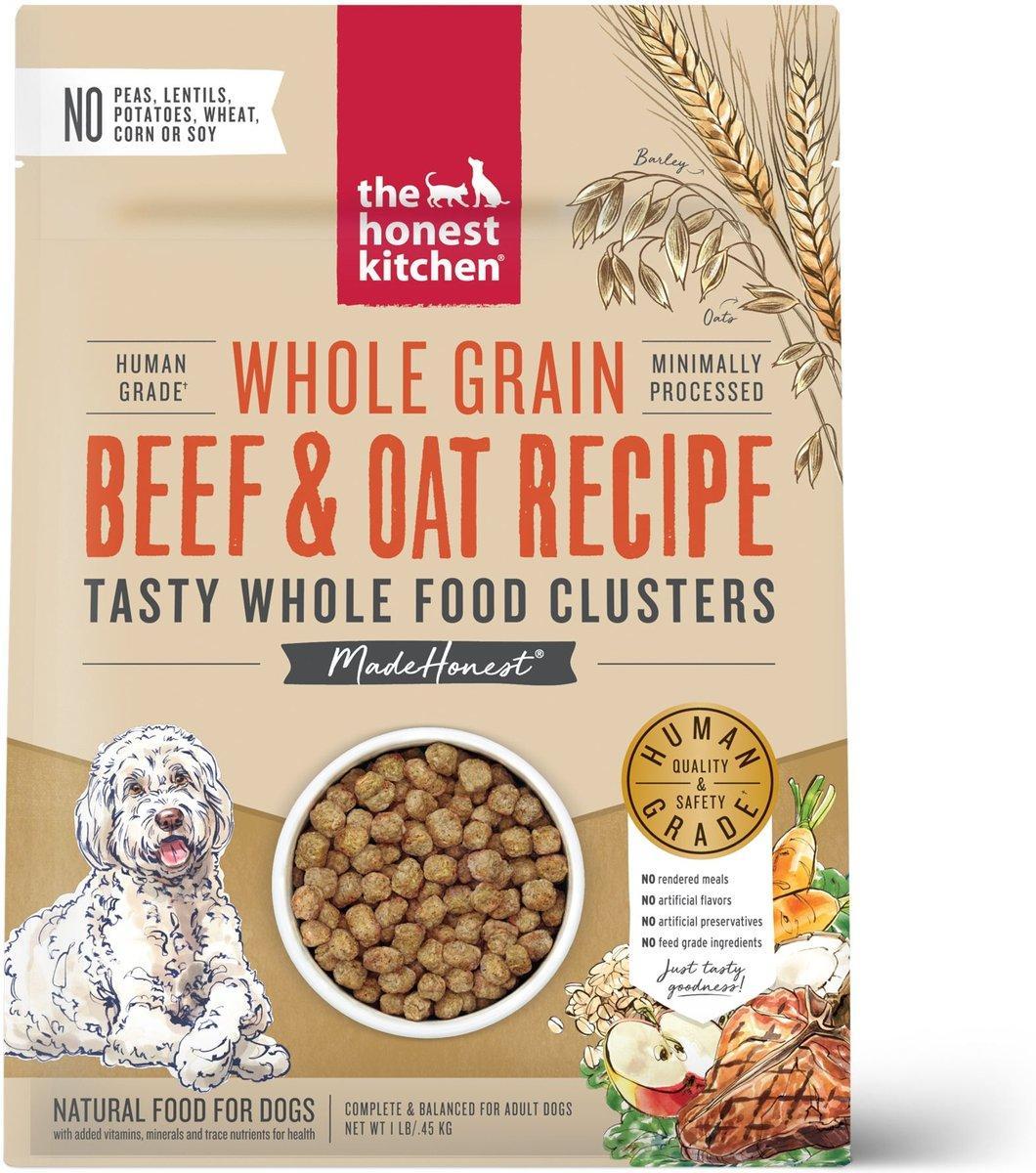 The Honest Kitchen Whole Food Clusters Beef & Oat Whole Grain Dry Dog Food, 1-lb