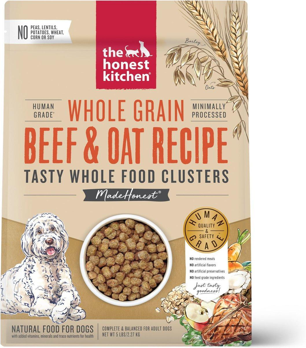 The Honest Kitchen Whole Food Clusters Beef & Oat Whole Grain Dry Dog Food, 5-lb