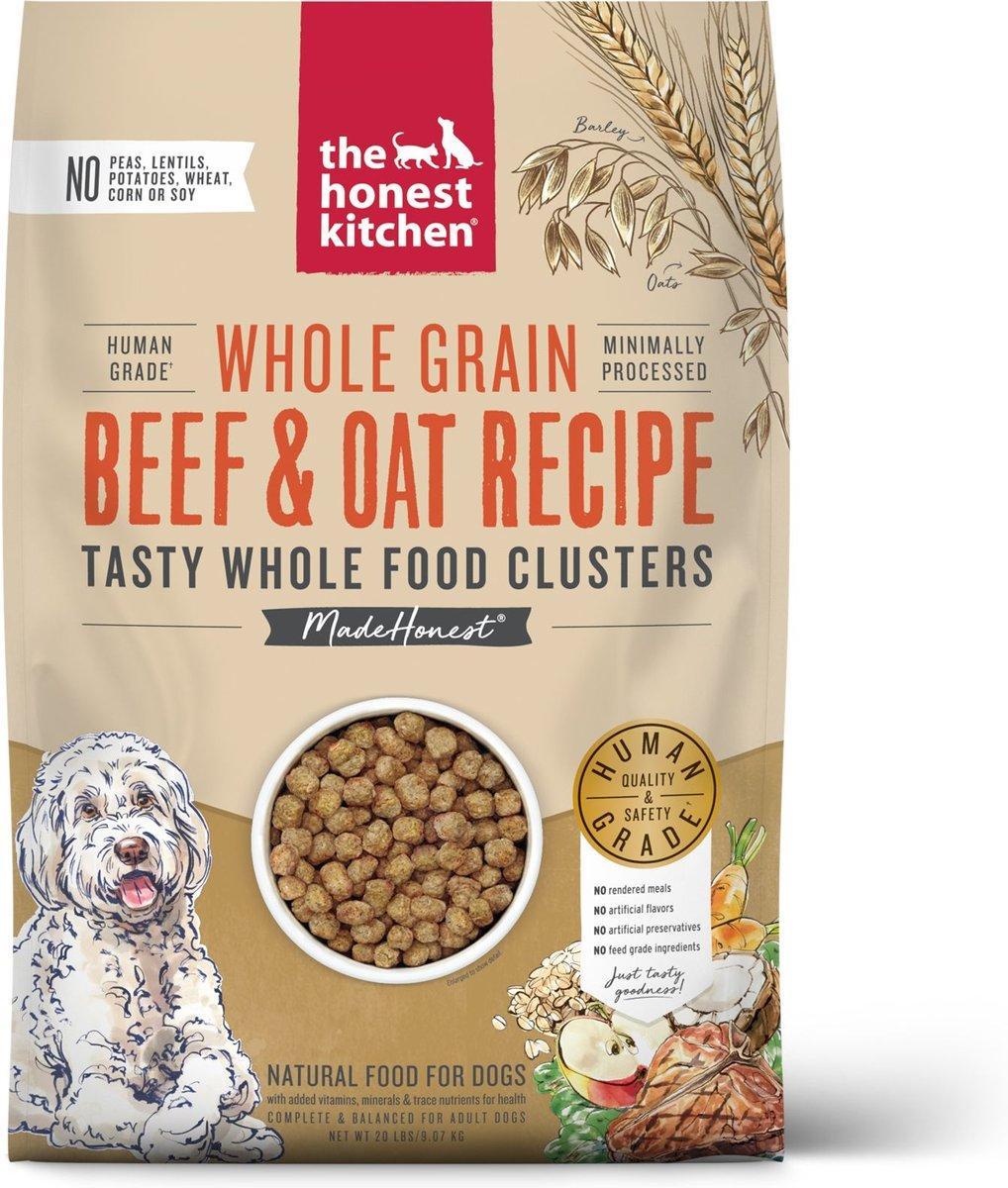 The Honest Kitchen Whole Food Clusters Beef & Oat Whole Grain Dry Dog Food, 20-lb