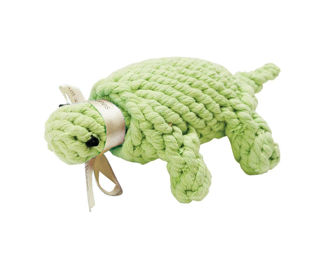 Jax & Bones Ted the Turtle Rope Dog Toy, Green