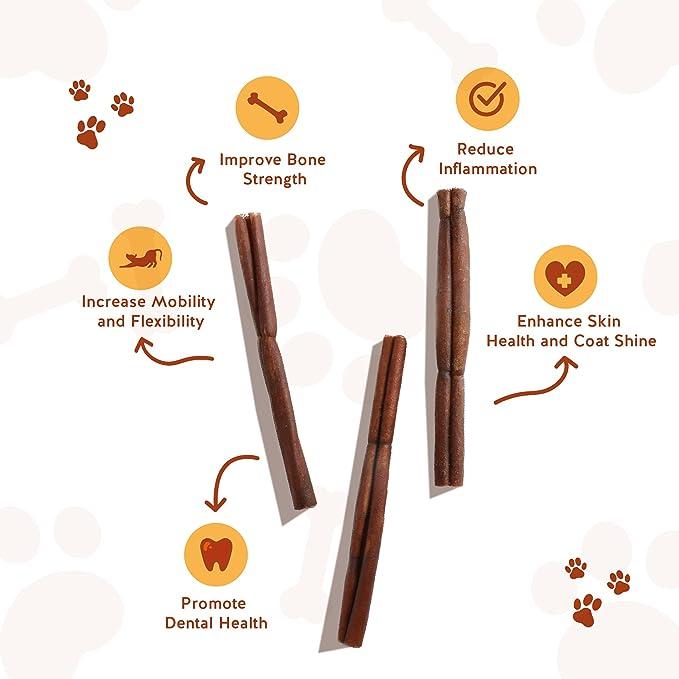 Jack&Pup Collagen Stick Dog Treats, 12-in