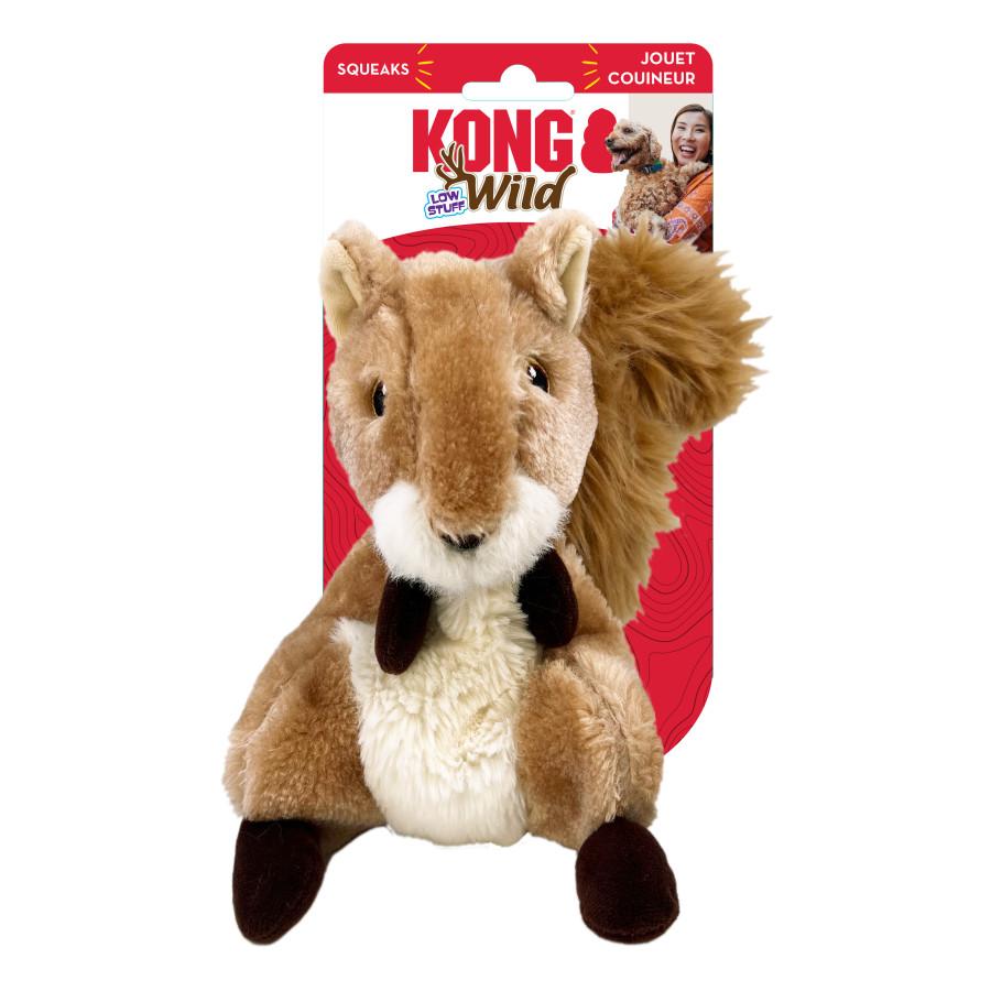 KONG Wild Low Stuff Creatures Squirrel Dog Toy, Medium