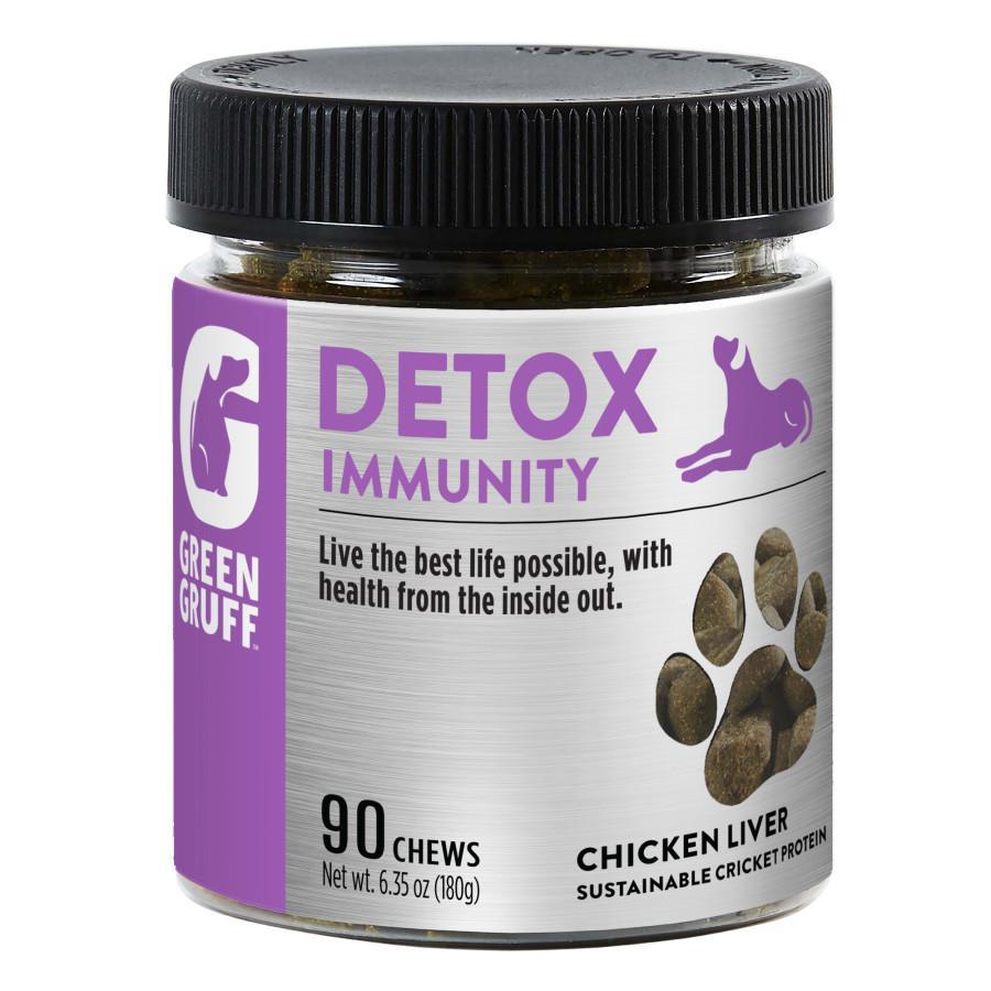 Green Gruff DETOX Immunity Chicken Liver Soft Chews Dog Supplement, 90-count