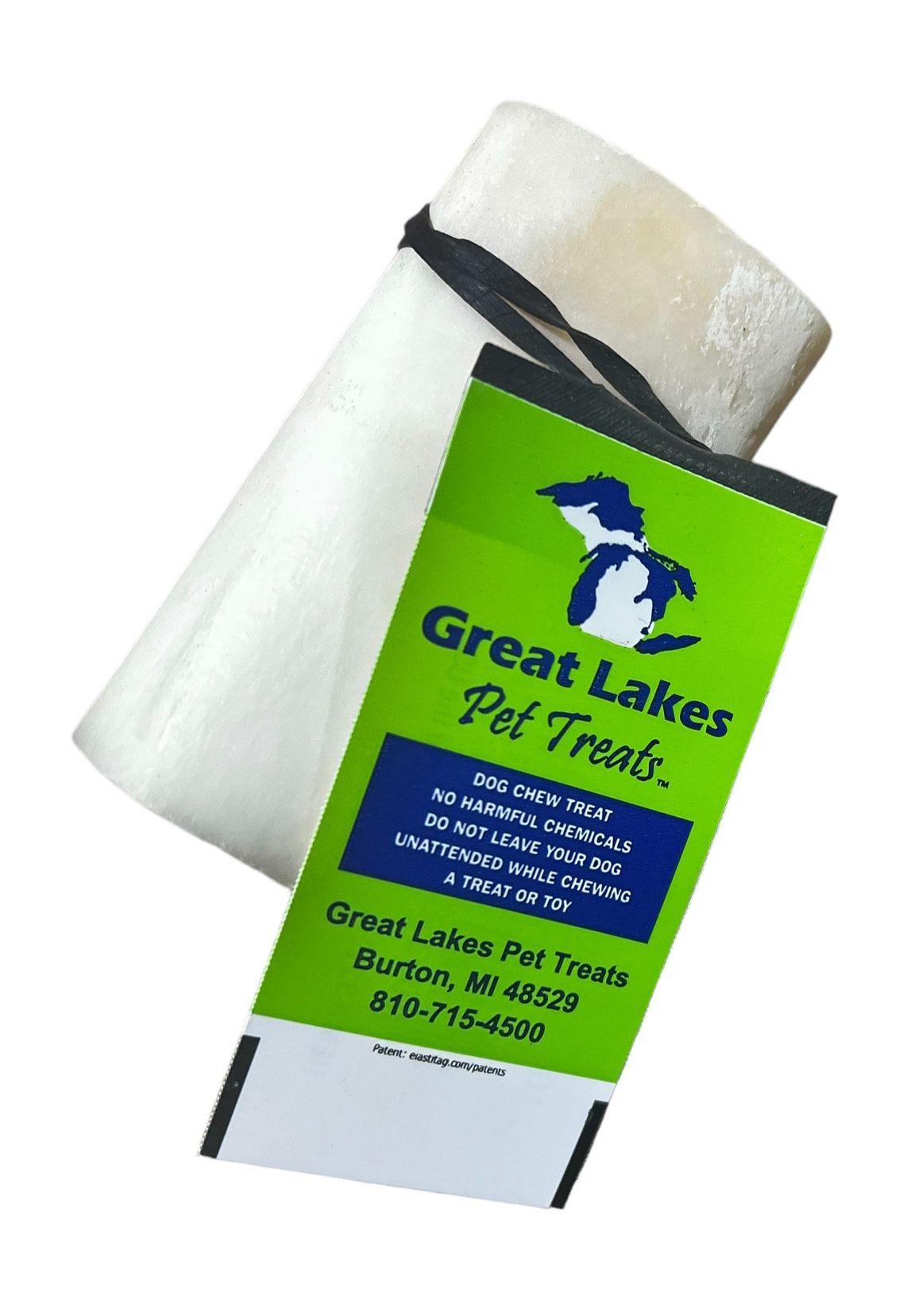 Great Lakes Shin Bone Dog Treats, White, 3-4-in